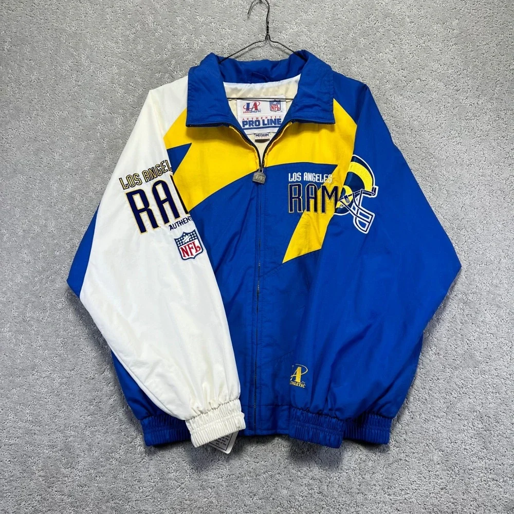 VINTAGE Logo Athletic Los Angeles Rams‎ Jacket Size M Pro Line NFL Shark Tooth
